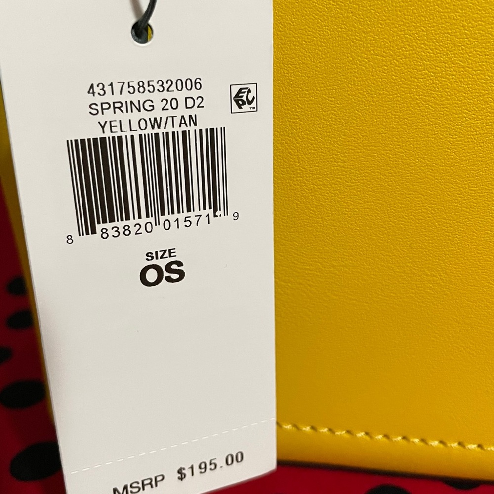 NWT Ralph Lauren Yellow Zippered Purse - Picture 8 of 8